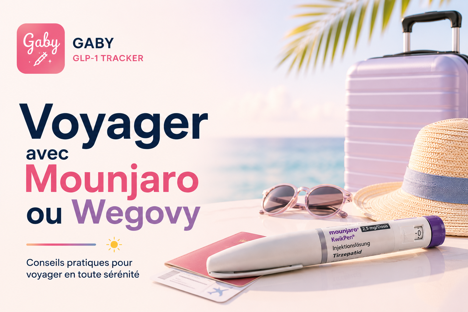 Voyager avec Mounjaro ou Wegovy : transport et conservation en vacances